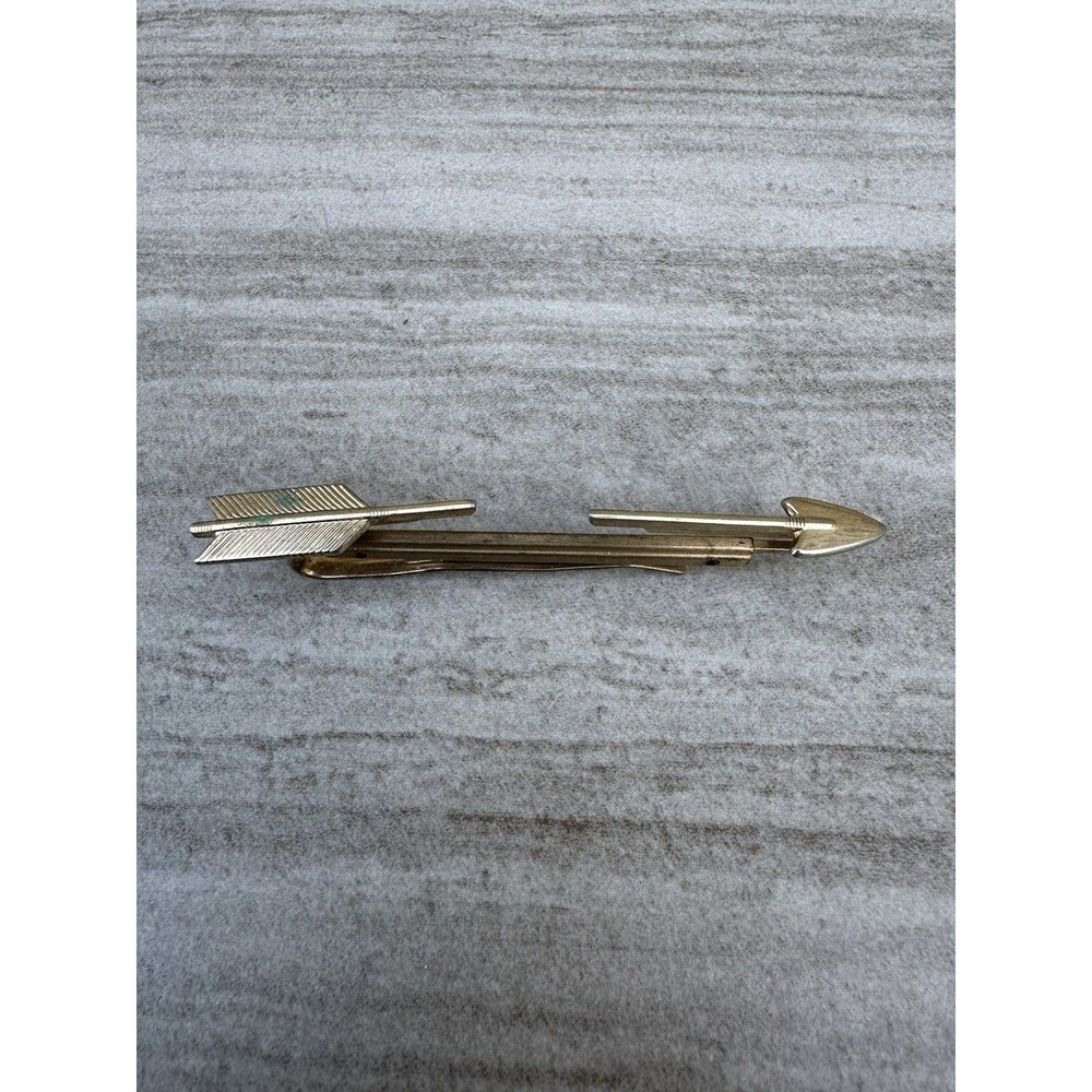 Vintage HICKOK U.S.A. Gold Tone Arrow Tie Clip/Clasp Extendable